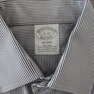 Brooks Brothers Navy Pinstripe Dress Shirt